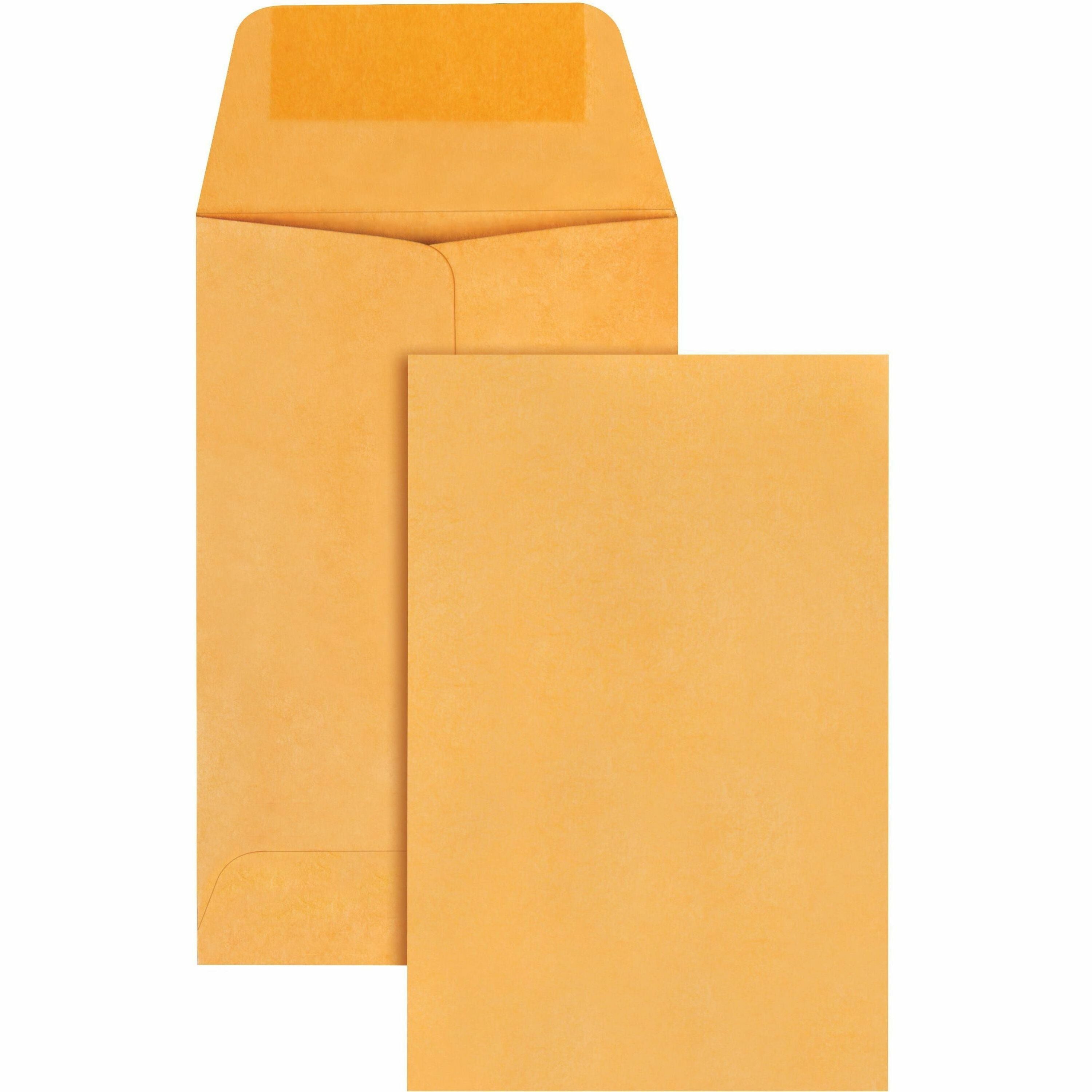 Coin - #1 - 2 1/4" Width x 3 1/2" Length - 24 lb - Gummed - Brown Kraft - 500 / Box