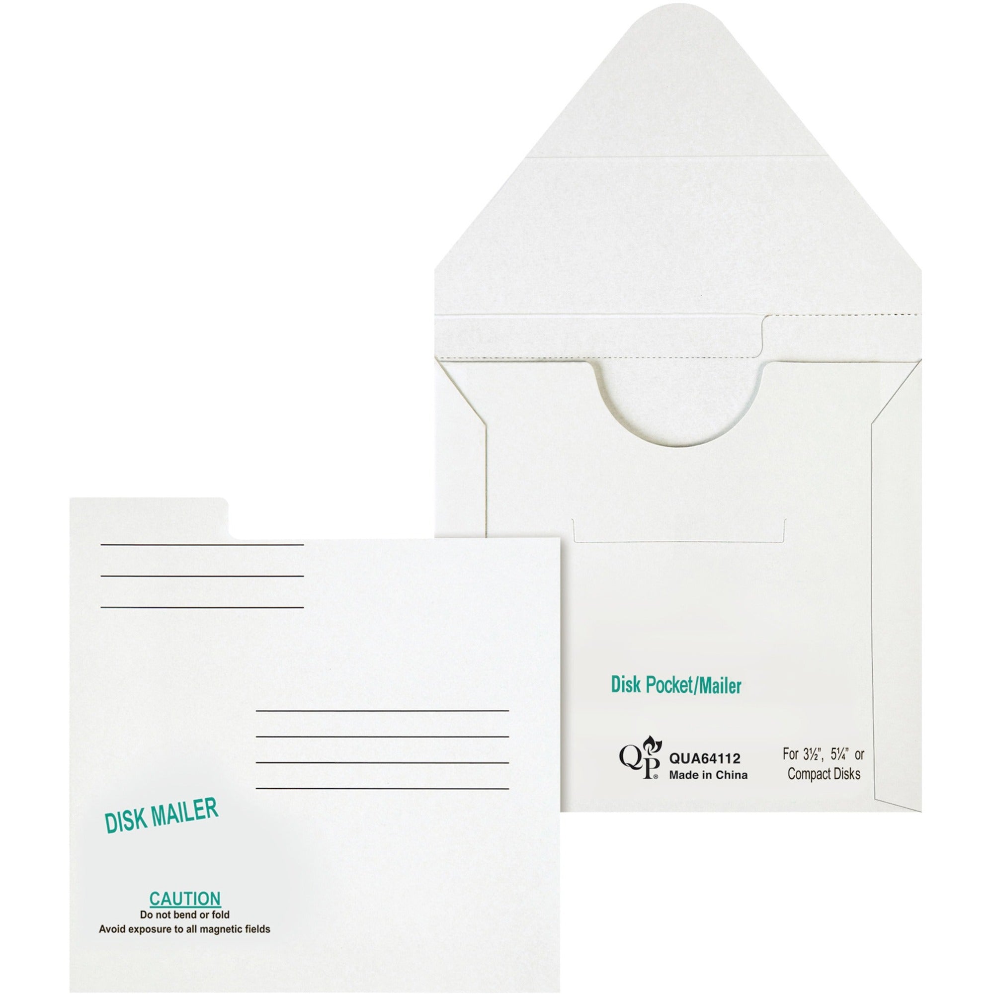 Disc/Diskette - 6" Width x 5 7/8" Length - White - Paperboard - 10 / Pack