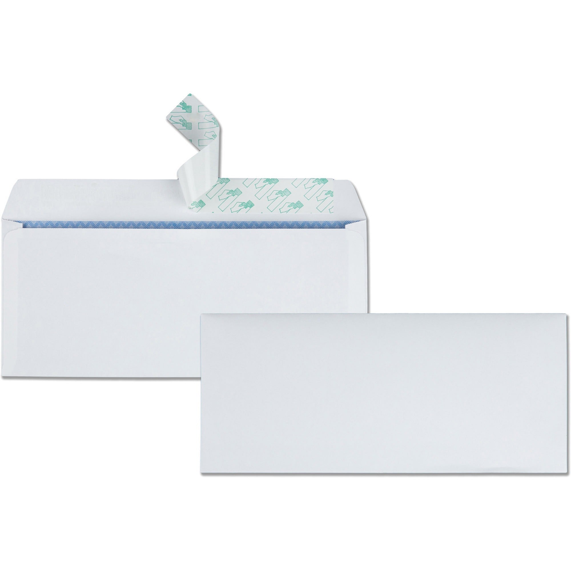 Security - #10 - 4 1/8" Width x 9 1/2" Length - 24 lb - Self-sealing - White - Wove - 30 / Box