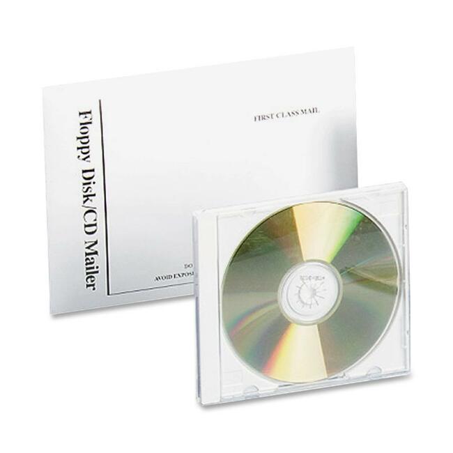 Quality Park Foam Lined Disk/CD Mailers - Disc/Diskette - 6" Width x 8 1/2" Length - Self-sealing - White - 25 / Box