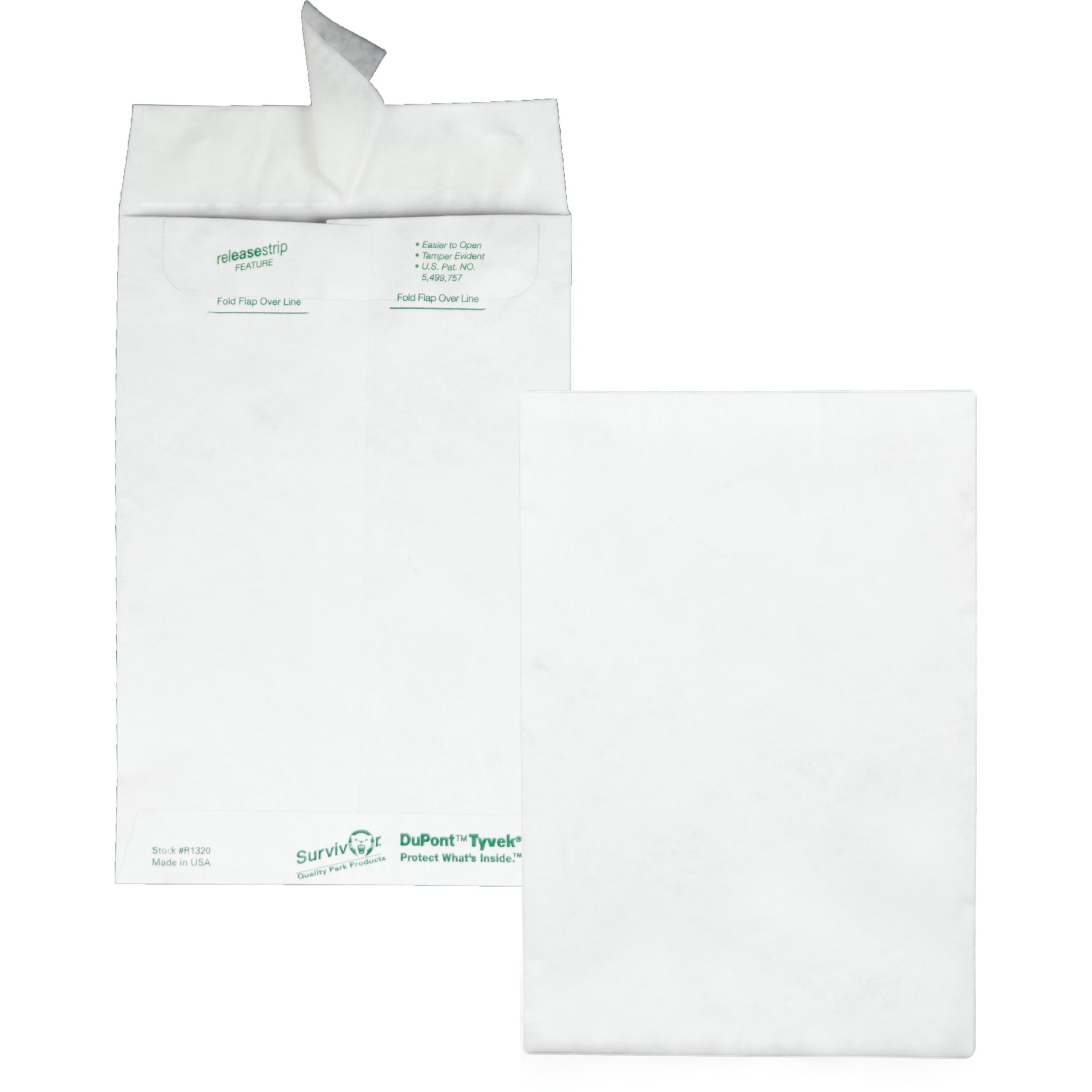 Catalog - #1 - 6" Width x 9" Length - 14 lb - Peel & Seal - White - Tyvek - 100 / Box