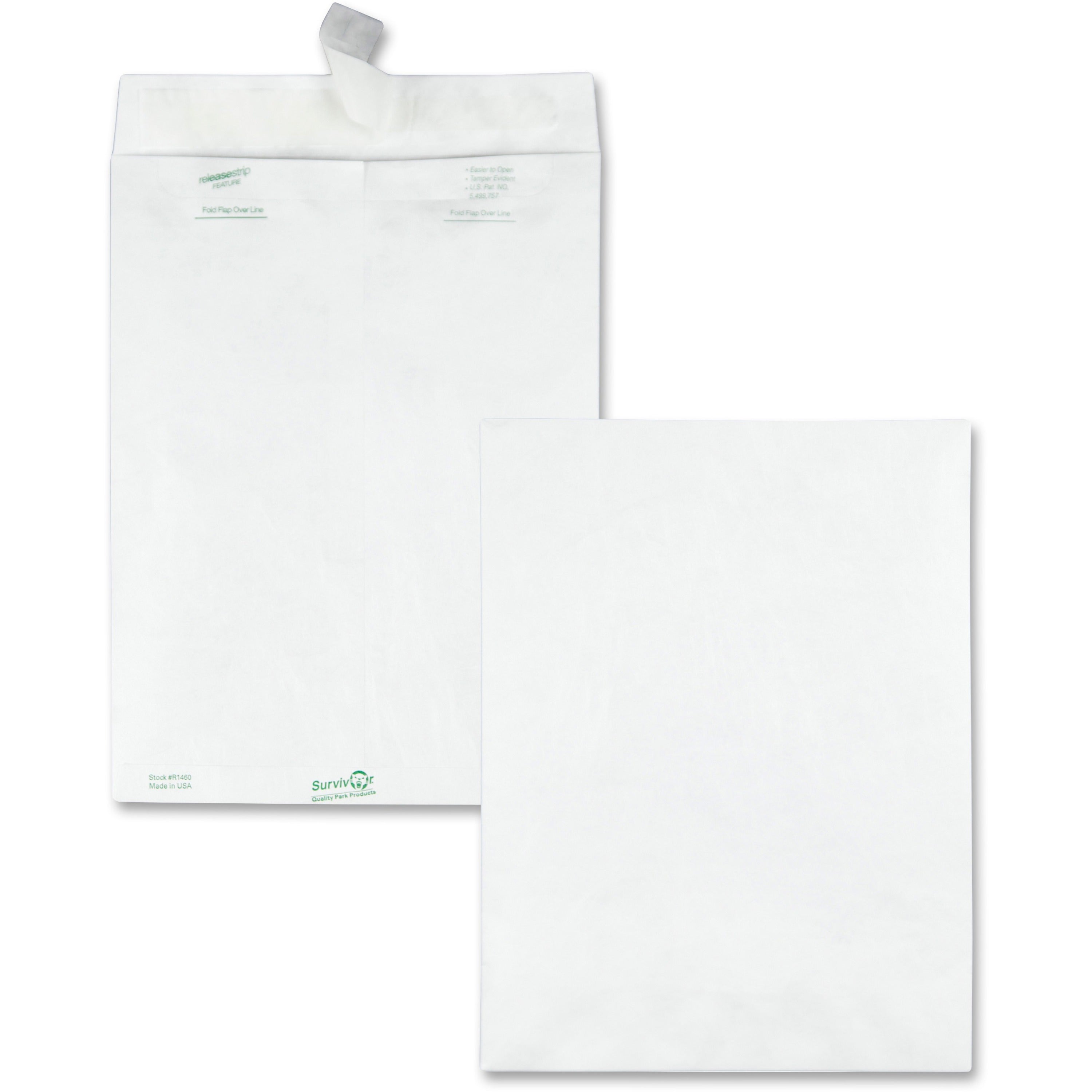 Catalog - #10 1/2 - 9" Width x 12" Length - 14 lb - Peel & Seal - White - Tyvek - 100 / Box