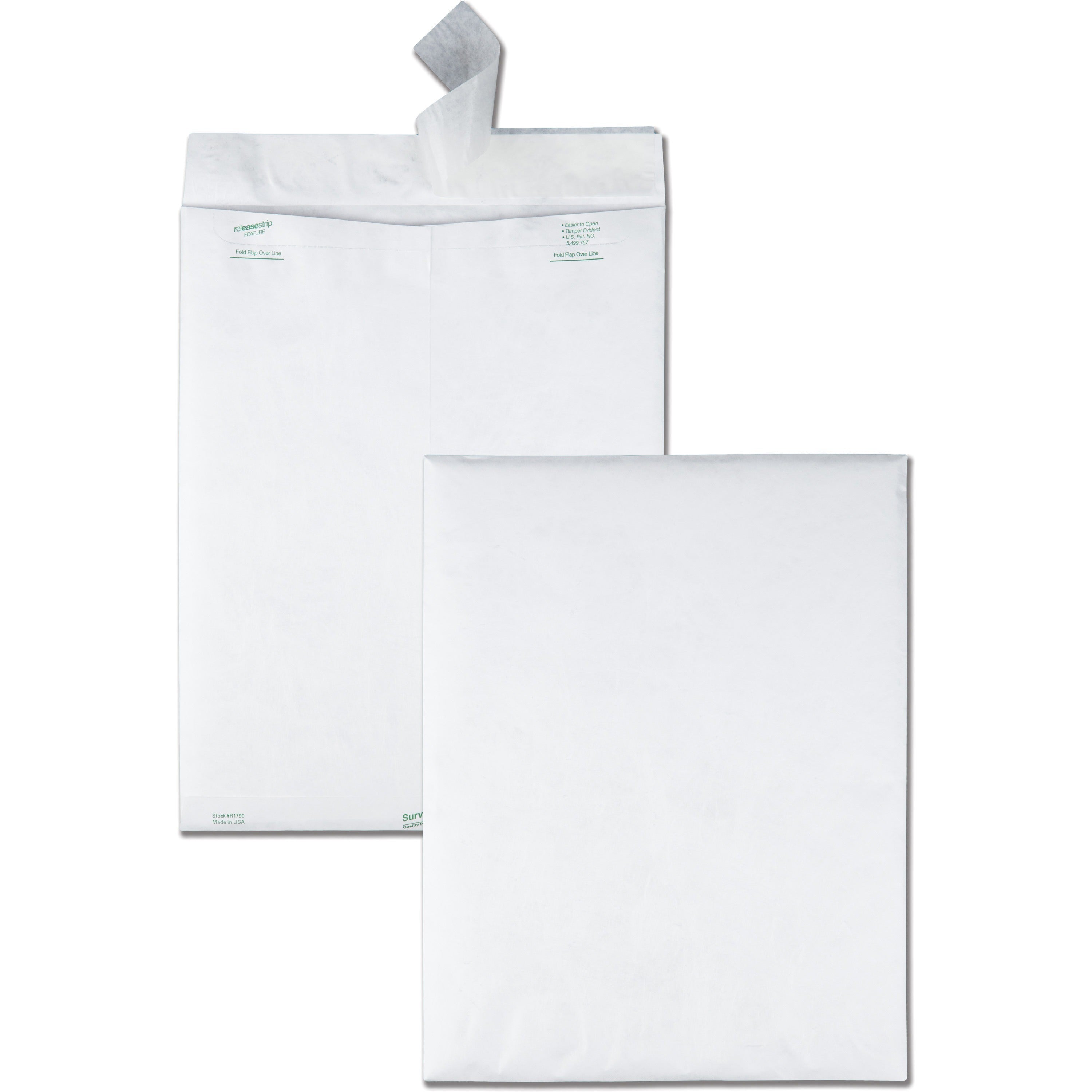 Catalog - #15 1/2 - 12" Width x 15 1/2" Length - 14 lb - Peel & Seal - White - Tyvek - 100 / Box