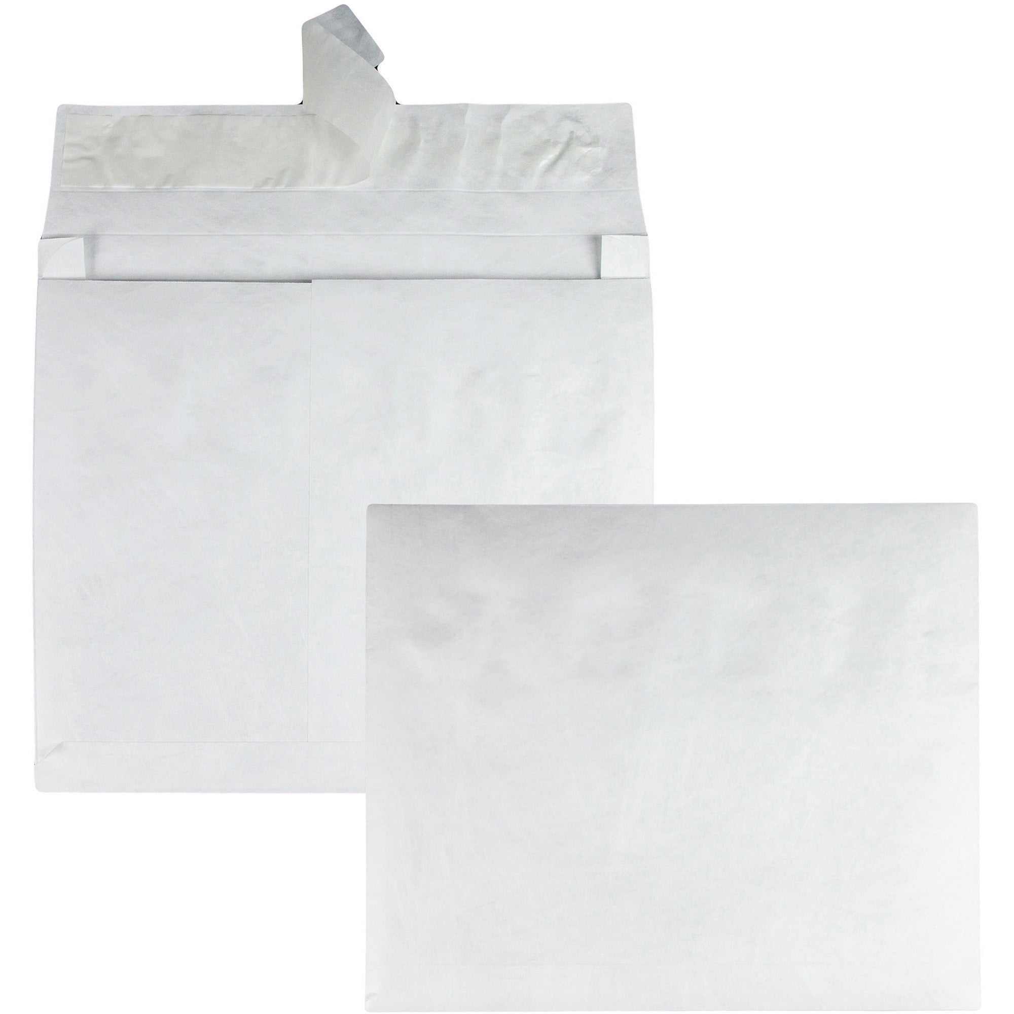 Survivor&reg; 10 x 13 x 2 DuPont Tyvek Expansion Mailers with Self-Seal Closure - Expansion - 10" Width x 13" Length - 2" Gusset - 14 lb - Peel & Seal - White - Tyvek - 100 / Carton