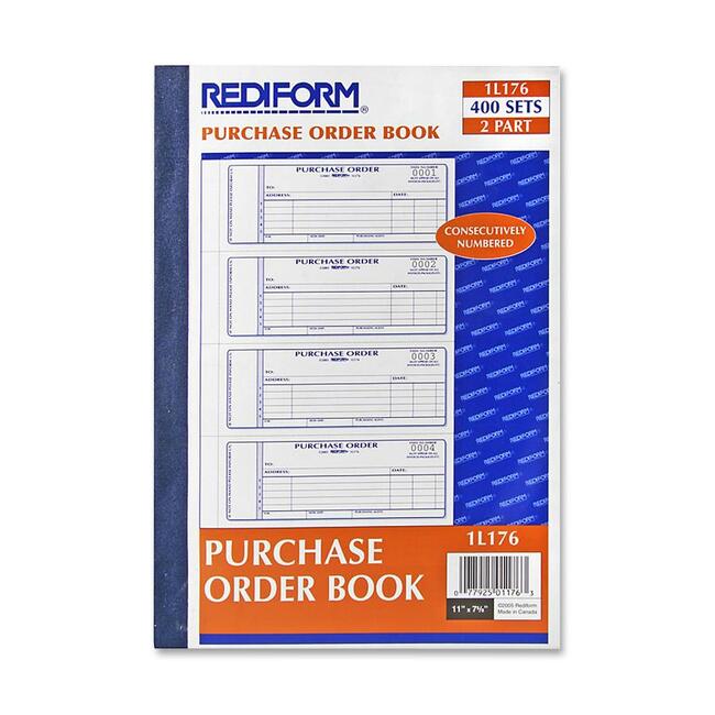 400 Sheet(s) - Stapled - 2 Part - Carbonless Copy - 2.75" x 7" Sheet Size - White, Yellow - Blue Print Color - 1 Each