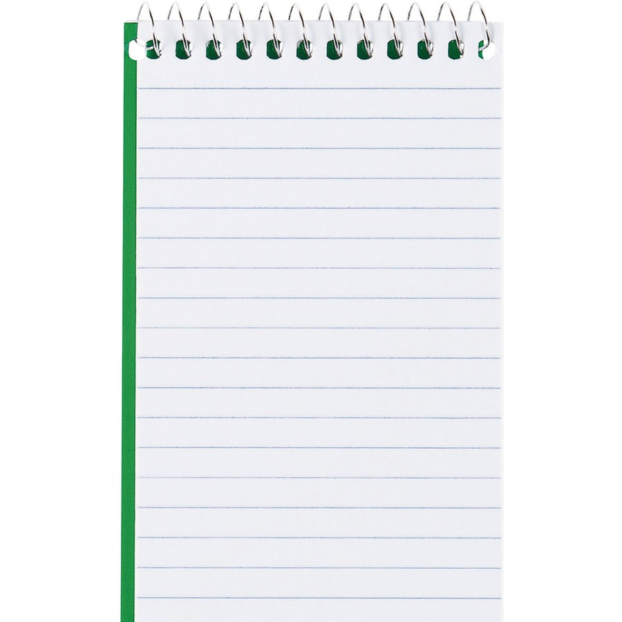 Rediform Wirebound Memo Notebooks - 60 Sheets - Wire Bound - 3" x 5" Sheet Size - White Paper - Assorted Cover - 1 Each