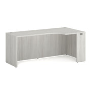OfficeSource Laminate Credenza with Right Corner Extension - 71''W - Arcadia White
