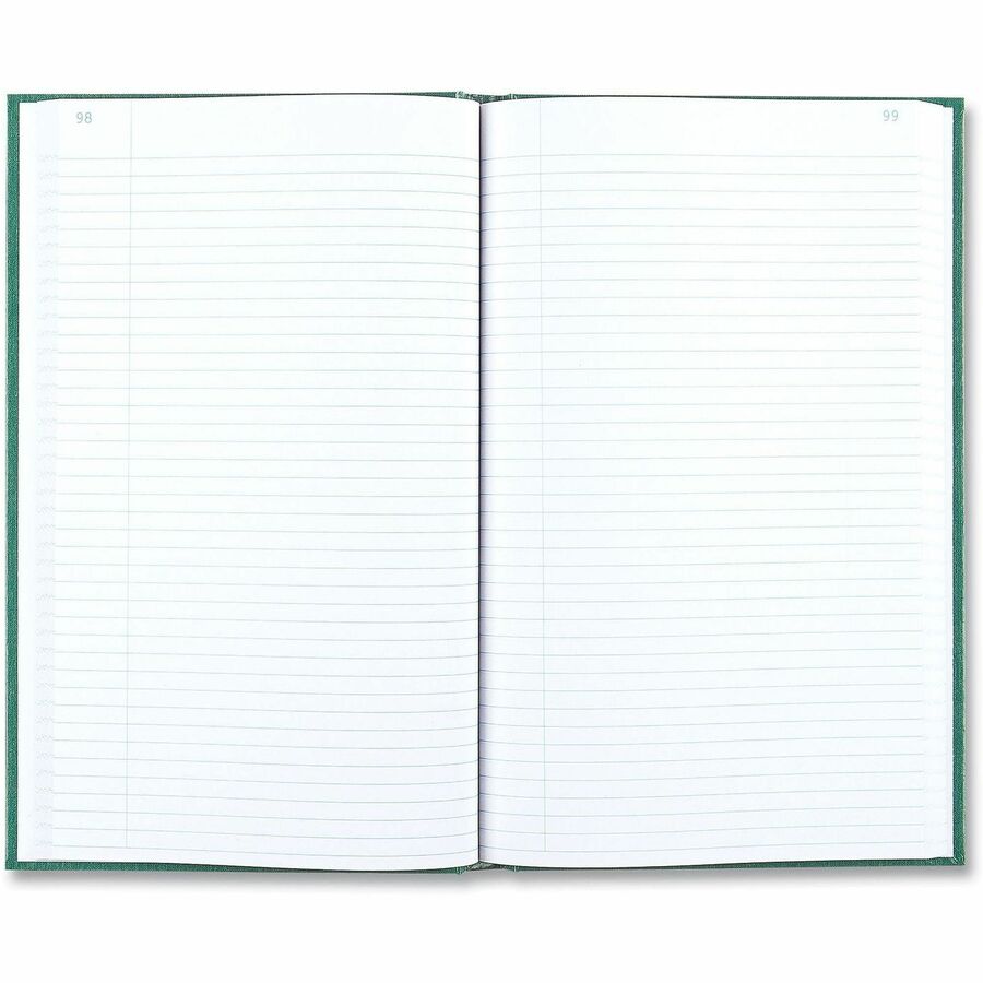 Rediform Emerald Series Account Book - 300 Sheet(s) - Gummed - 7.25" x 12.25" Sheet Size - White Sheet(s) - Green Print Color - Green Cover - Recycled - 1 Each
