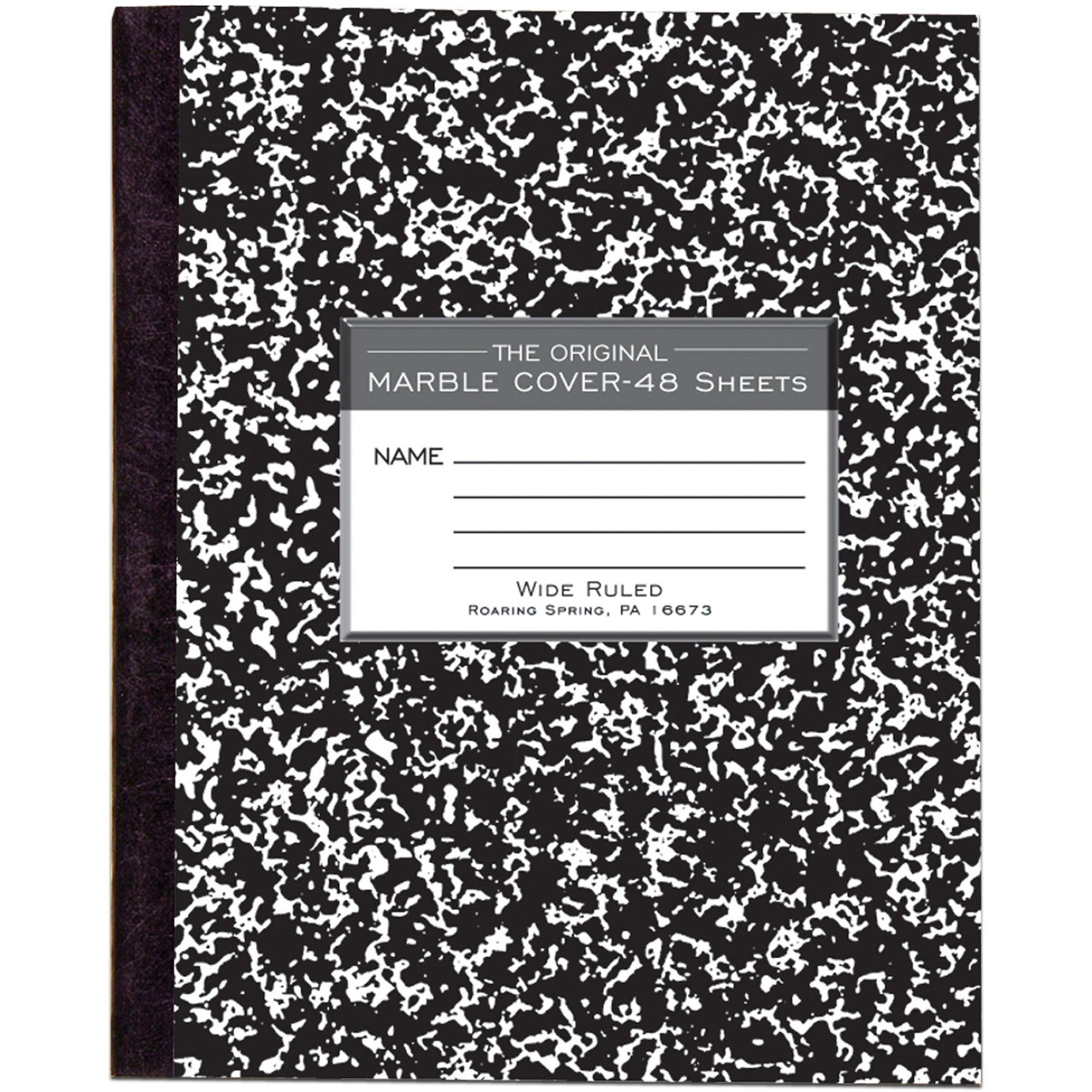 48 Sheets - 96 Pages - Printed - Sewn/Tapebound - Both Side Ruling Surface - Red Margin - 15 lb Basis Weight - 56 g/m² Grammage - 8 1/2" x 7" Sheet Size - 0.25" Height x 7" Width x 8.5" Length - White Paper - Black Binding - 1 Each
