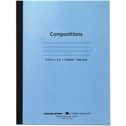 Roaring Spring Wide Ruled Flexible Cover Composition Book, 48 Sheets, 96 Pages, 10.5" x 8", Blue Cover, White Paper, Sewn/Tapebound, 1 Each