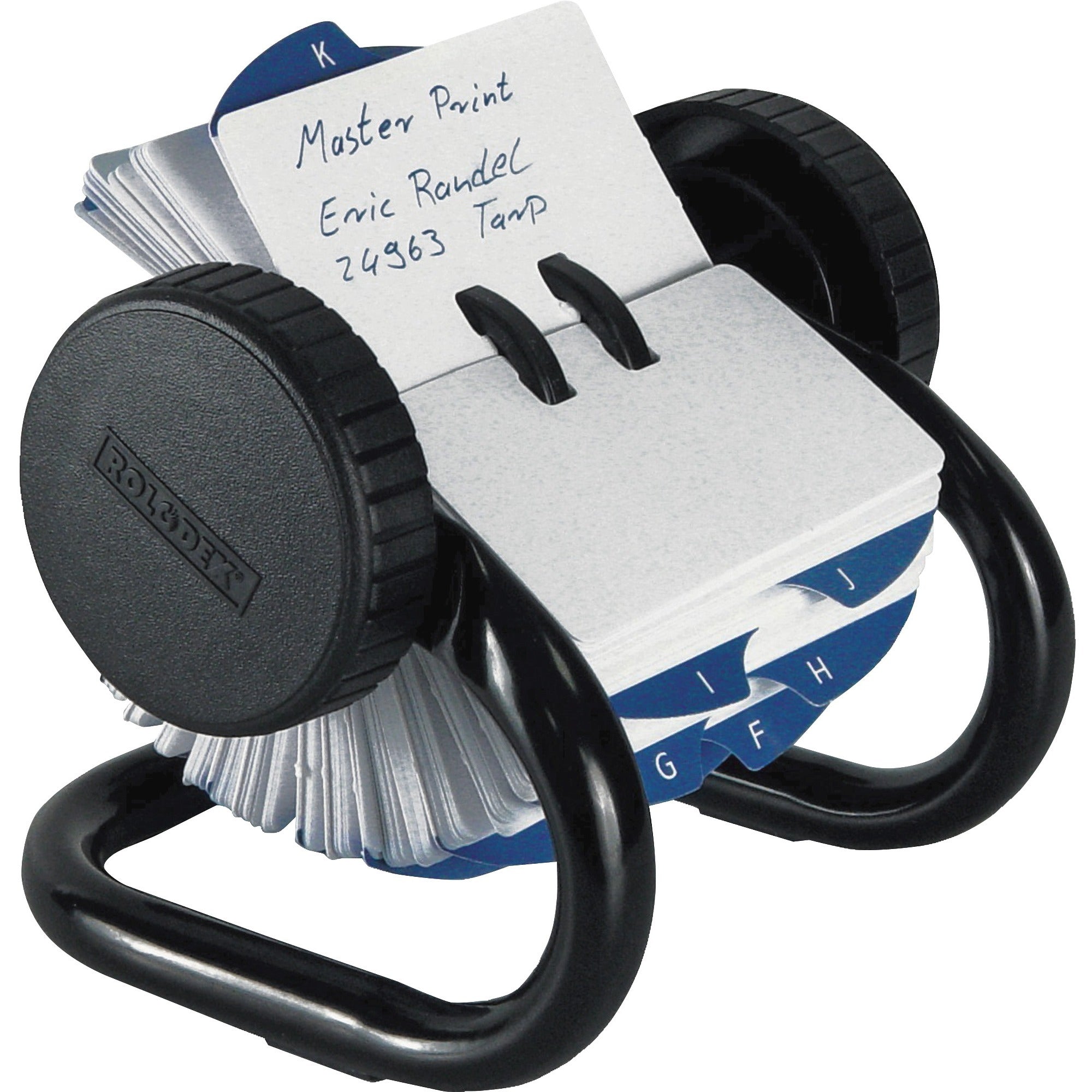 250 Card Capacity - For 1.75" x 3.25" Size Card - 24 Index Guide - Black