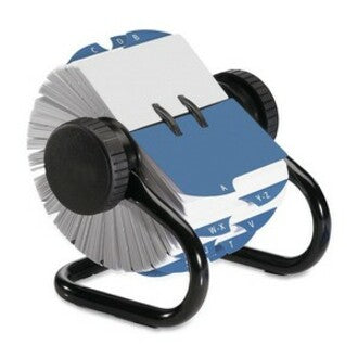 500 Card Capacity - For 2.25" x 4" Size Card - 24 A to Z Index Guide - Black - Metal