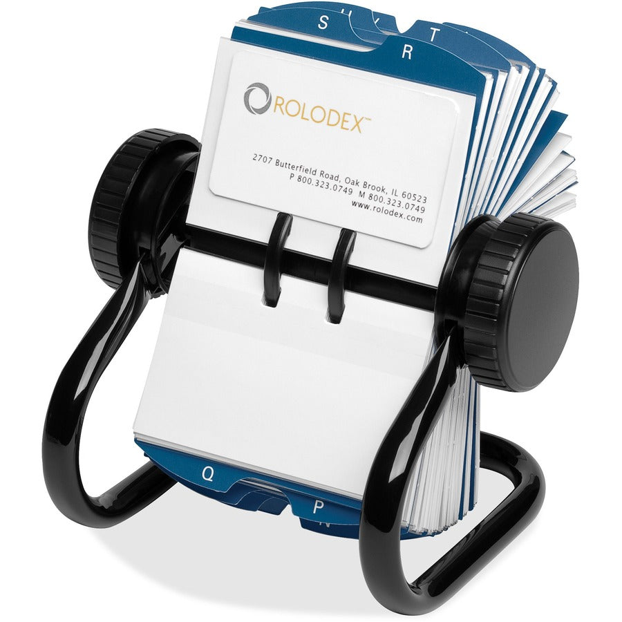 400 Card Capacity - For 2.63" x 4" Size Card - 24 Index Guide - Black
