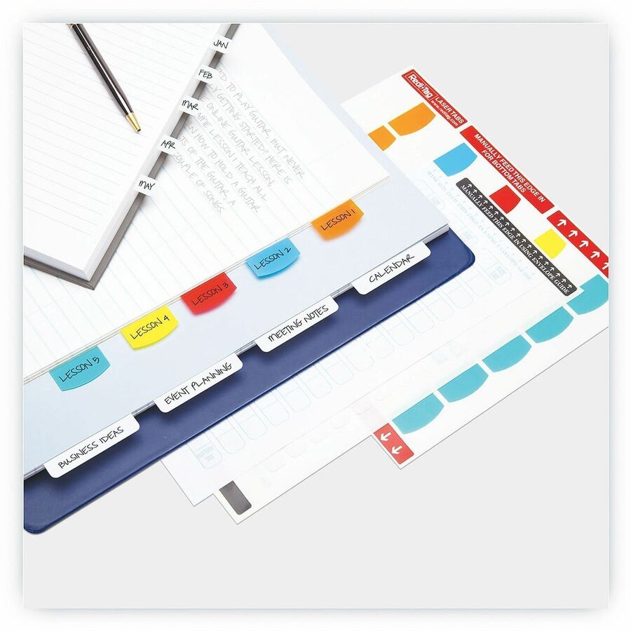 100 Blank Tab(s) - 1.25" Tab Height x 1.12" Tab Width - Self-adhesive, Permanent - White Tab(s) - Non-toxic - 100 / Pack