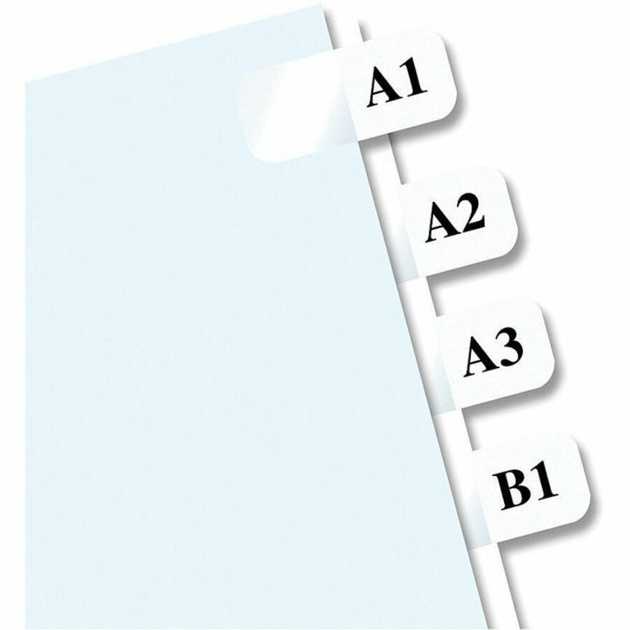 Redi-Tag Laser Printable Index Tabs - 675 Blank Tab(s) - 1" Tab Height x 0.43" Tab Width - Self-adhesive, Permanent - White Tab(s) - 1 Pack