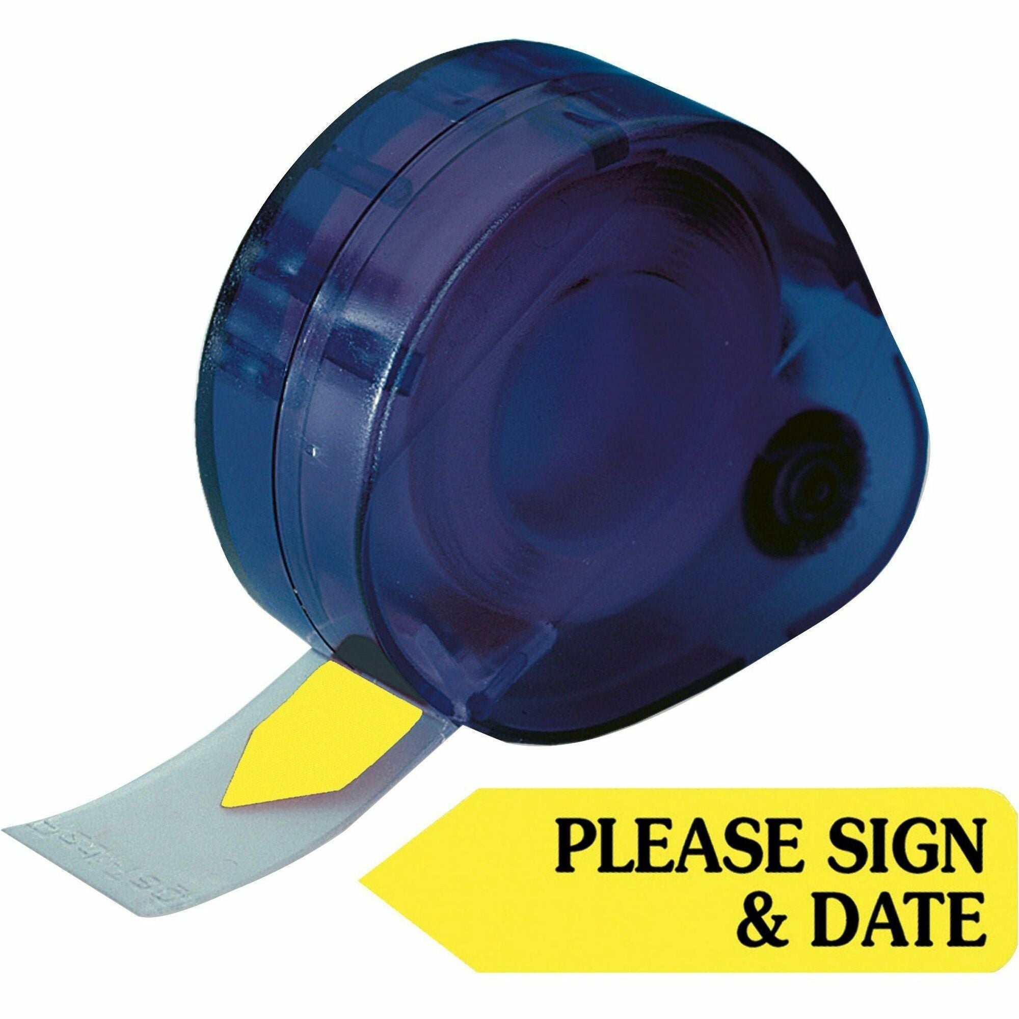 120 x Yellow - 1 7/8" Flag/Note Width x 9/16" Flag/Note Length - Arrow - Sign & Date - Yellow - Removable, Self-adhesive - 1 Pack