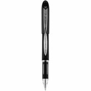 uniball™ Jetstream Ballpoint Pens - 1 mm Medium Pen Point - Refillable - Black Ink - Pigment-based - Black Stainless Steel Barrel - 1 Dozen