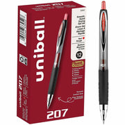 uniball™ 207 Gel Pen - 0.7 mm Medium Pen Point - Refillable - Retractable - Red Ink - Gel-based - 1 Dozen