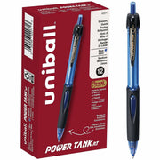 uniball™ Power Tank Retractable Ballpoint Pens - 1 mm Pen Point - Medium Marker Point - Refillable - Retractable - Blue Ink - Blue Barrel - 1 Dozen