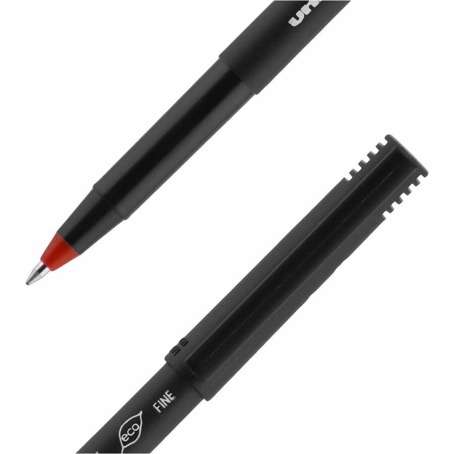 uniball™ Onyx Rollerball Pens - 0.7 mm Fine Pen Point - Red Ink - Metal Tip - 1 Dozen