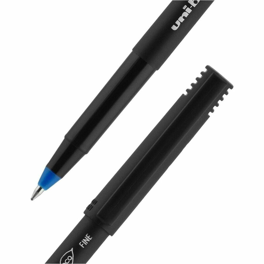 uniball™ Onyx Rollerball Pens - 0.7 mm Fine Pen Point - Blue Ink - Metal Tip - 1 Dozen