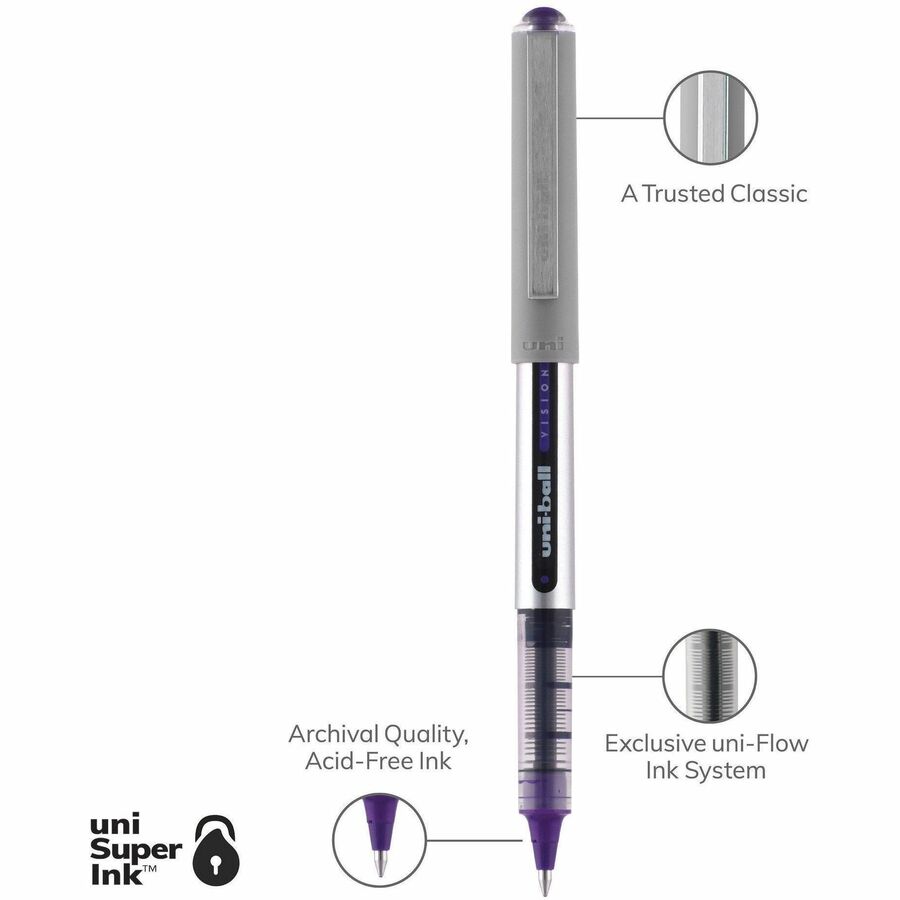 0.7 mm Fine Pen Point - Purple Ink - 1 Dozen