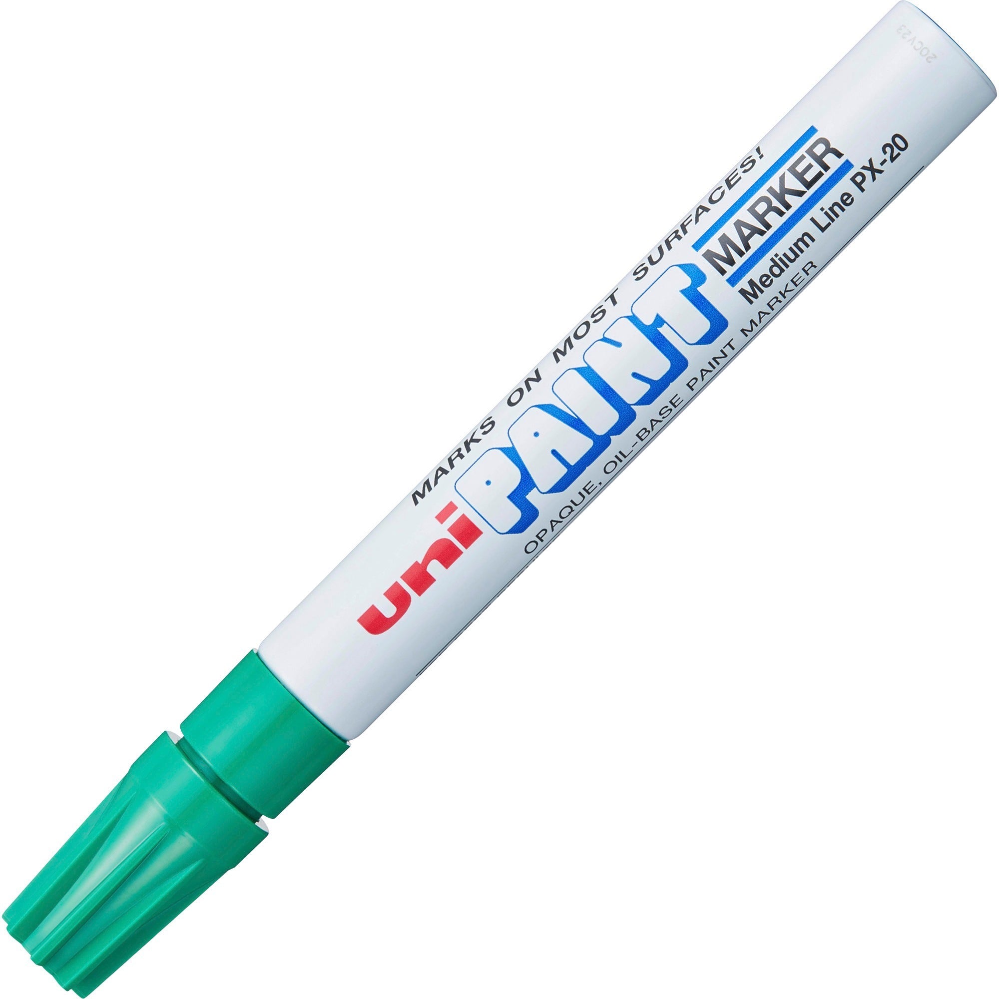 uniball™ uni-Paint PX-20 Oil-Based Paint Marker - Medium Marker Point - Green Ink - Oil Based - White Barrel - 1 Each