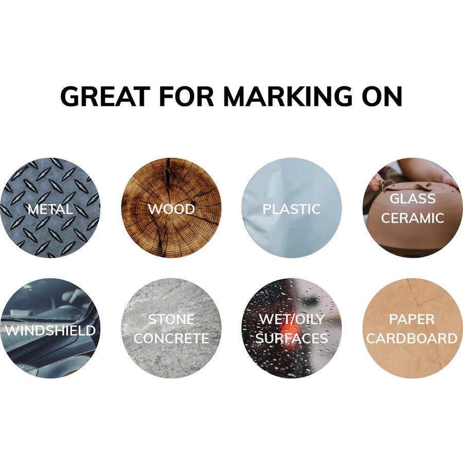 uniball™ uni-Paint PX-20 Oil-Based Paint Marker - Medium Marker Point - Yellow Ink - Oil Based - White Barrel - 1 Each