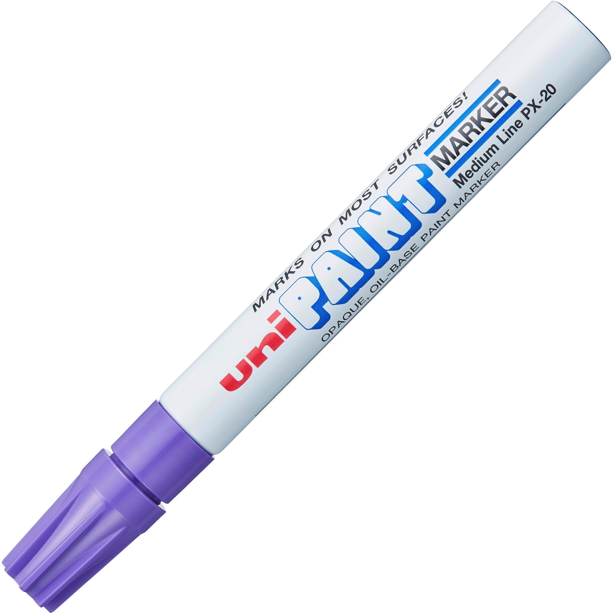 uniball™ uni-Paint PX-20 Oil-Based Paint Marker - Medium Marker Point - Violet Ink - Oil Based - White Barrel - 1 Each