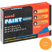 uniball™ uni-Paint PX-20 Oil-Based Paint Marker - Medium Marker Point - Orange Ink - Oil Based - White Barrel - 1 Each