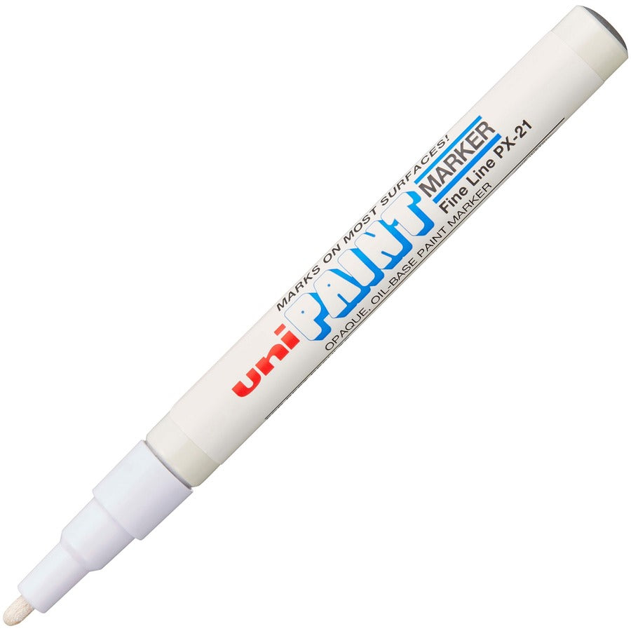 uniball™ uni-Paint PX-21 Oil-Based Paint Marker - Fine Marker Point - White Ink - Oil Based - 1 Each