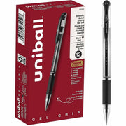 0.7 mm Medium Pen Point - Black Ink - Gel-based, Pigment-based - Stainless Steel Tip - Office, Home, Classroom, Writing, Document - 1 Dozen