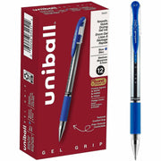 0.7 mm Medium Pen Point - Blue Ink - Gel-based, Pigment-based - Stainless Steel Tip - Office, Home, Classroom, Writing, Document - 1 Dozen