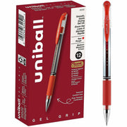 0.7 mm Medium Pen Point - Red Ink - Gel-based, Pigment-based - Stainless Steel Tip - Office, Home, Classroom, Document - 1 Dozen