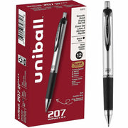 uniball™ 207 Impact RT Gel Pen - 1 mm Bold Pen Point - Refillable - Retractable - Black Ink - Gel-based - Metallic Barrel - 1 Each
