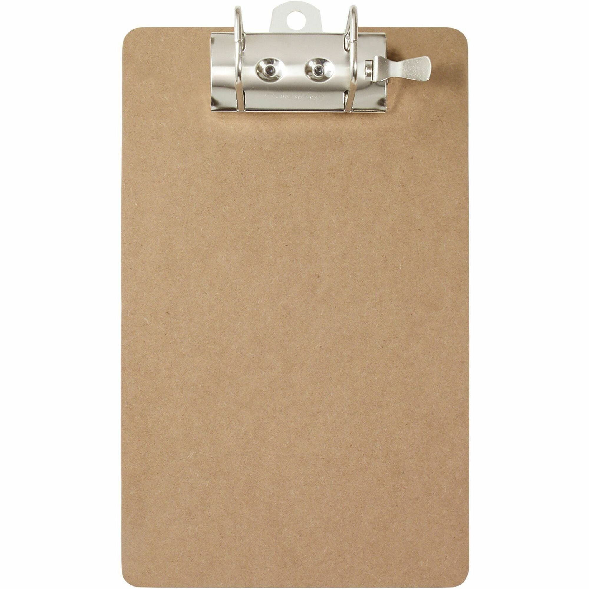 2.50" Clip Capacity - 9" x 15" Sheet Size - Arch - Hardboard - Brown - 1 Each