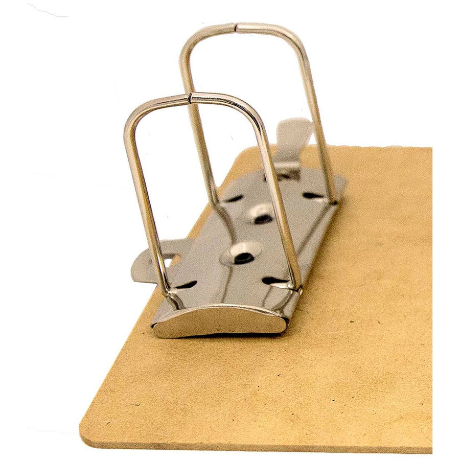 2.50" Clip Capacity - 9" x 15" Sheet Size - Arch - Hardboard - Brown - 1 Each