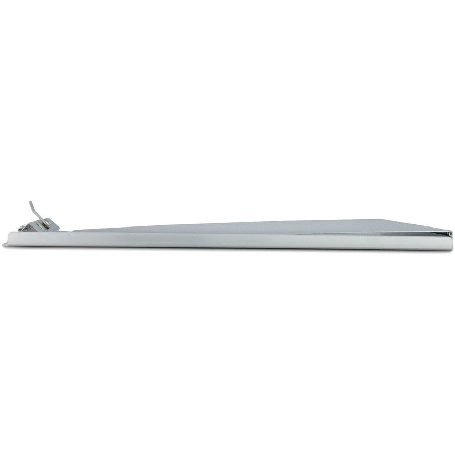 0.50" Clip Capacity - 8 1/2" x 12" Sheet Size - Spring Clip - Aluminum - 1 Each
