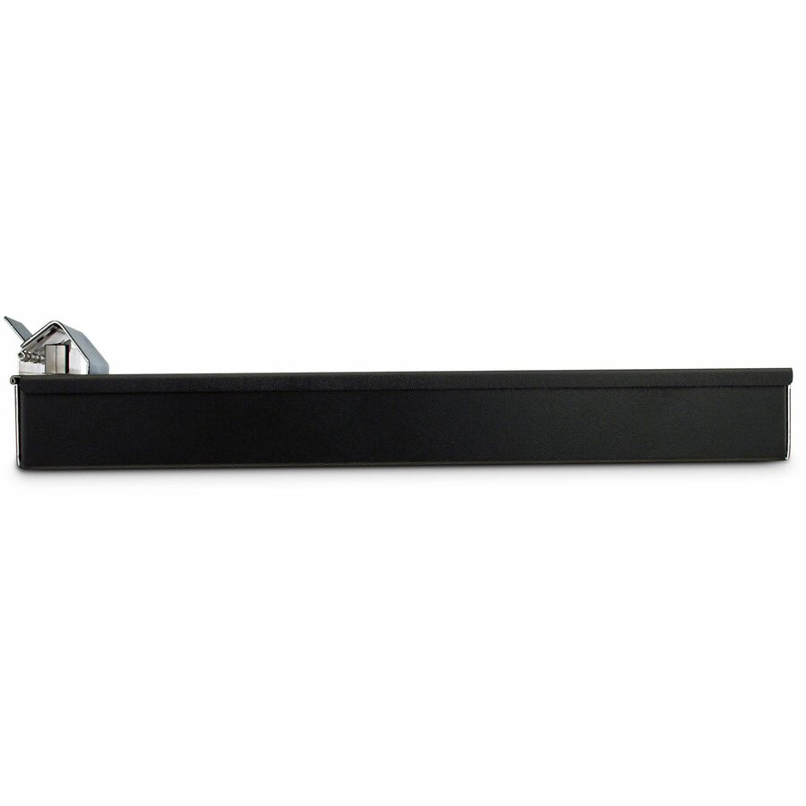 1" Clip Capacity - Storage for Stationary - Bottom Opening - 8 1/2" x 12" Sheet Size - Aluminum - Black - 1 Each