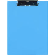 Saunders Acrylic Clipboard - 0.50" Clip Capacity - 9" x 12" Sheet Size - Acrylic - Blue - 1 Each