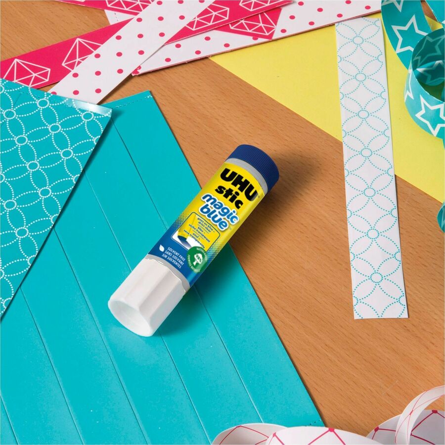 Stic Permanent Glue Stick, 1.41 oz, Applies Blue, Dries Clear