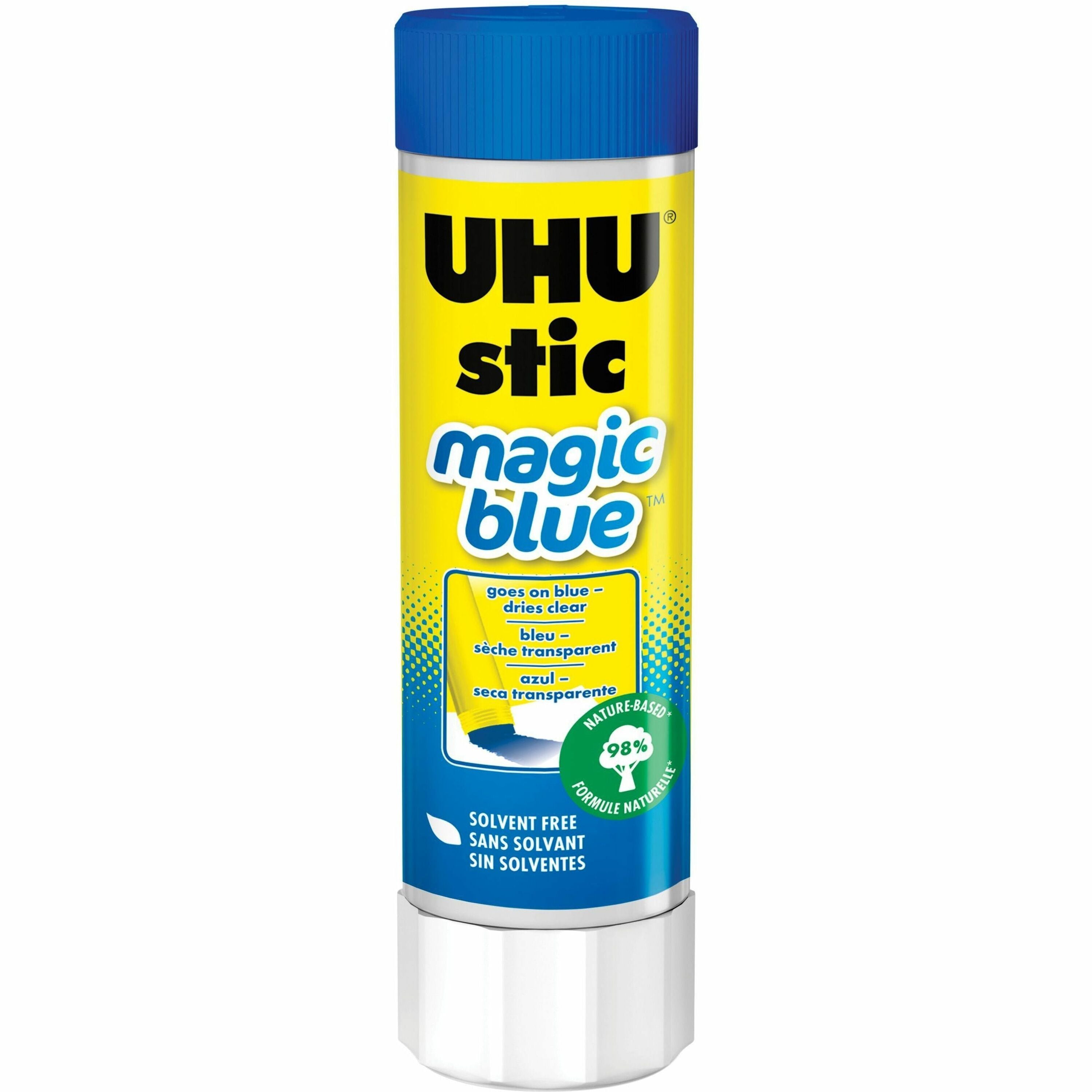 Stic Permanent Glue Stick, 1.41 oz, Applies Blue, Dries Clear
