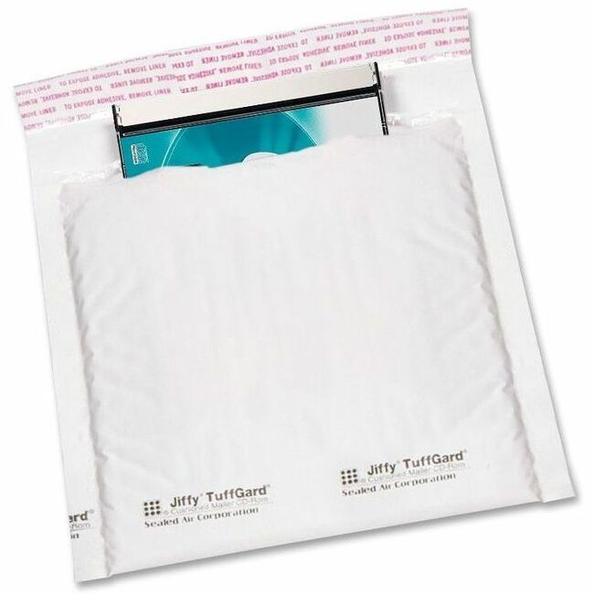 Bubble - 7 1/4" Width x 8" Length - Peel & Seal - White - Poly - 25 / Carton