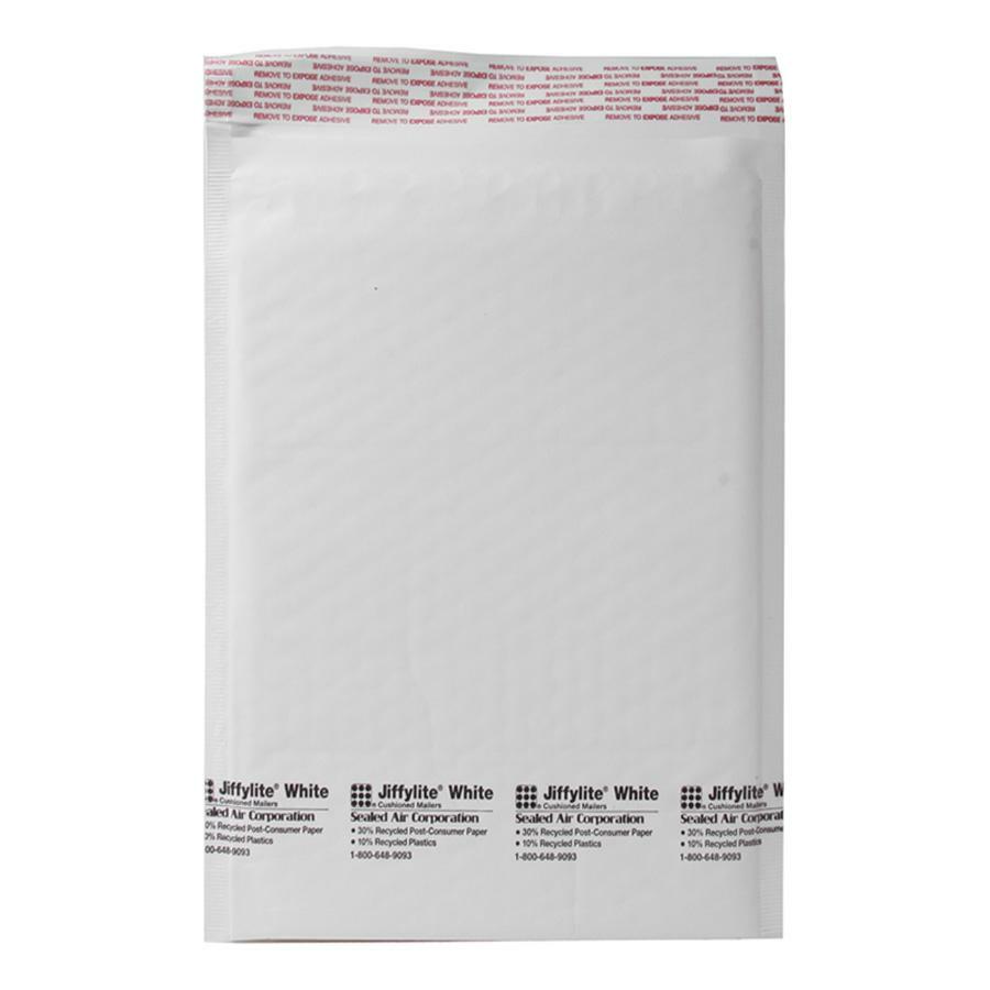 Bubble - #4 - 9 1/2" Width x 14 1/2" Length - Self-sealing - White - Kraft - 100 / Carton