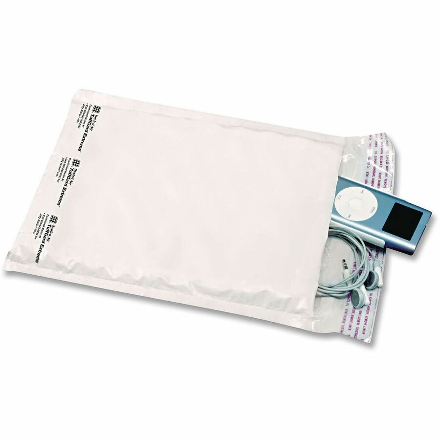 Bubble - #4 - 9 1/2" Width x 14 1/2" Length - Self-sealing - White - Kraft - 100 / Carton