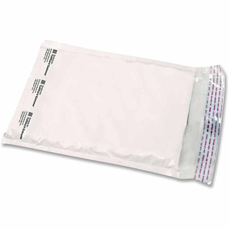 Sealed Air Tuffgard Premium Cushioned Mailers - Bubble - #000 - 4" Width x 8" Length - Peel & Seal - White - Poly - 25 / Carton