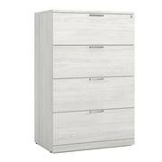 OfficeSource Laminate Lateral Files 4 Drawer Lateral File Cabinet - Arcadia White