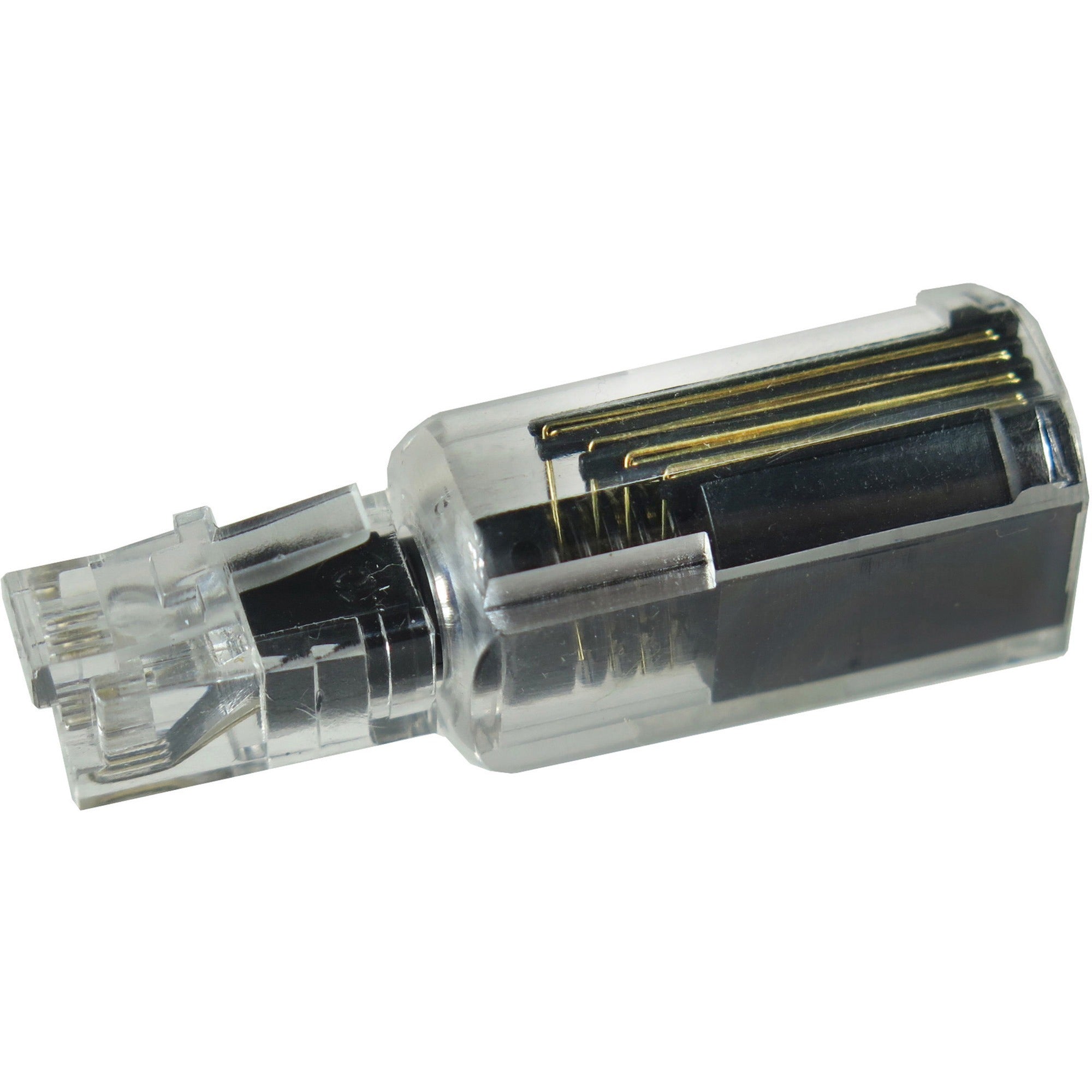 Softalk Phone Cord Detangler - 1 x RJ-11 Phone Male - 1 x RJ-11 Phone Female - Clear, Black - 1 Each