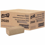 1 Ply - Single Fold - 10.25" Width x 9.10" Length - embossed design - Natural - Fiber, Kraft - 250 Sheets/Pack - 16 / Carton