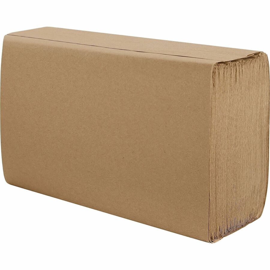 1 Ply - Single Fold - 10.25" Width x 9.10" Length - embossed design - Natural - Fiber, Kraft - 250 Sheets/Pack - 16 / Carton